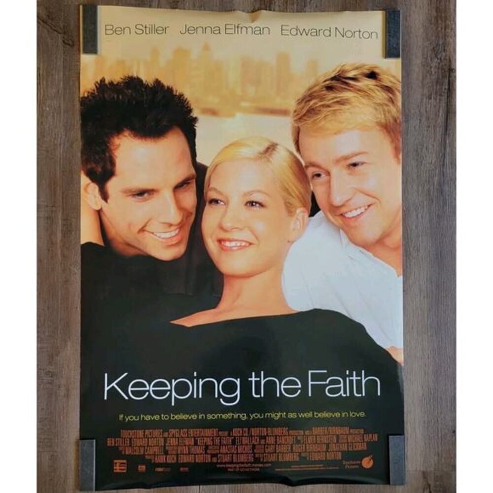 Keeping The Faith movie poster - Edward Norton, Ben Stiller, Jenna Elfman (2000)